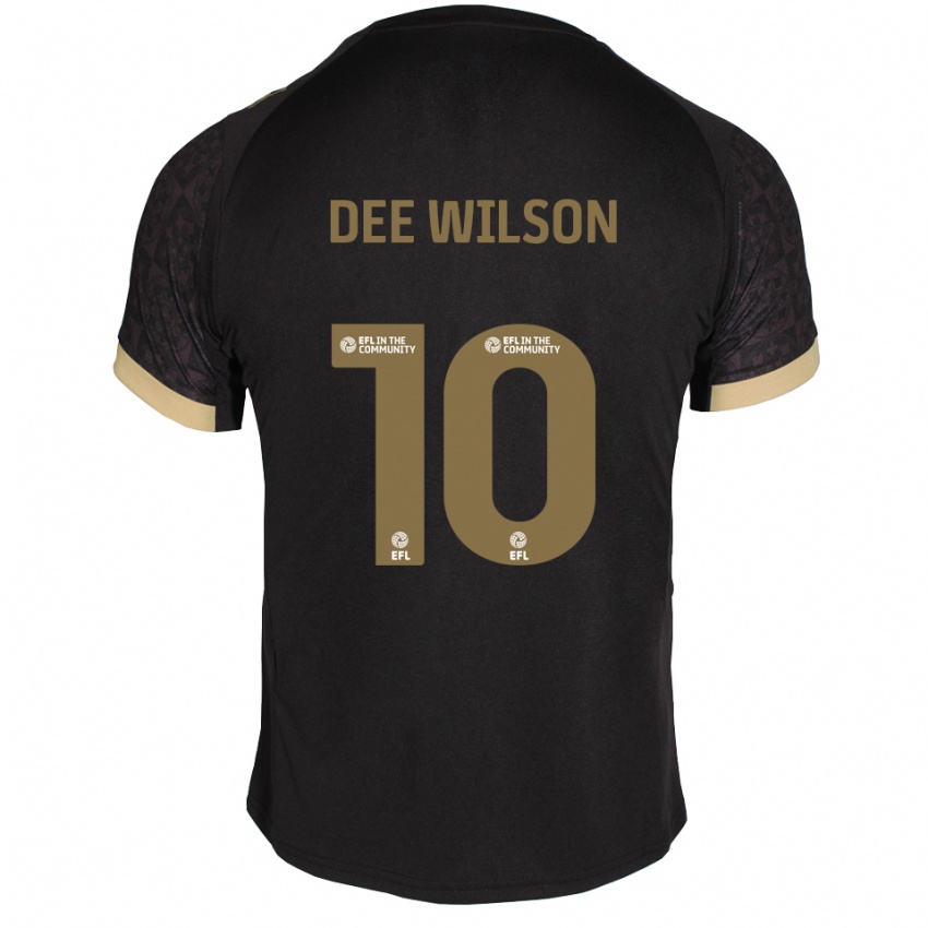 נשים Georgia Dee Wilson #10 שחור זהב הרחק ג'רזי 2025/26 חולצה קצרה