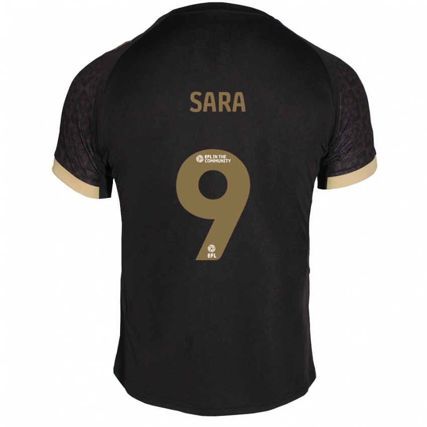 נשים אלי שרה #9 שחור זהב הרחק ג'רזי 2025/26 חולצה קצרה