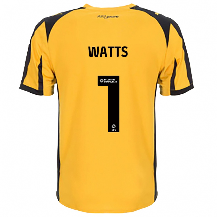 נשים Connie Watts #1 כתום שחור הרחק ג'רזי 2025/26 חולצה קצרה