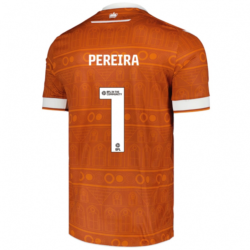 נשים ז'ואל קסטרו פריירה #1 כתום לבן הרחק ג'רזי 2025/26 חולצה קצרה