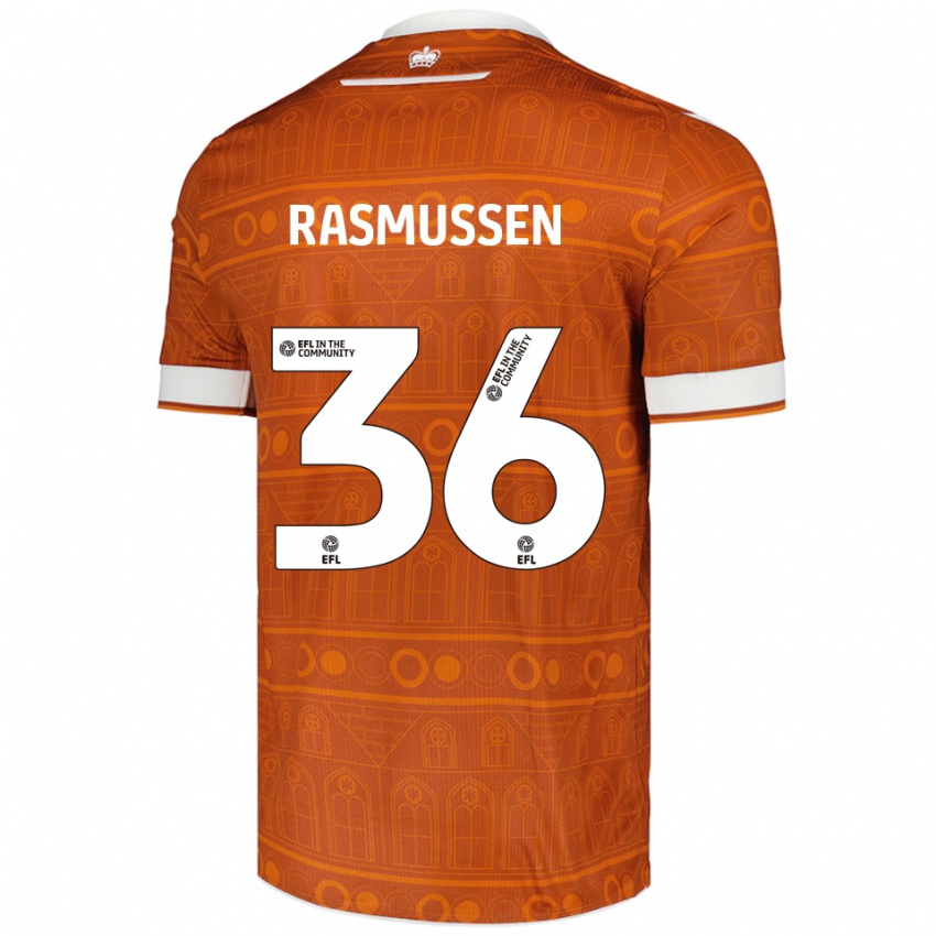 נשים Tash Rasmussen #36 כתום לבן הרחק ג'רזי 2025/26 חולצה קצרה