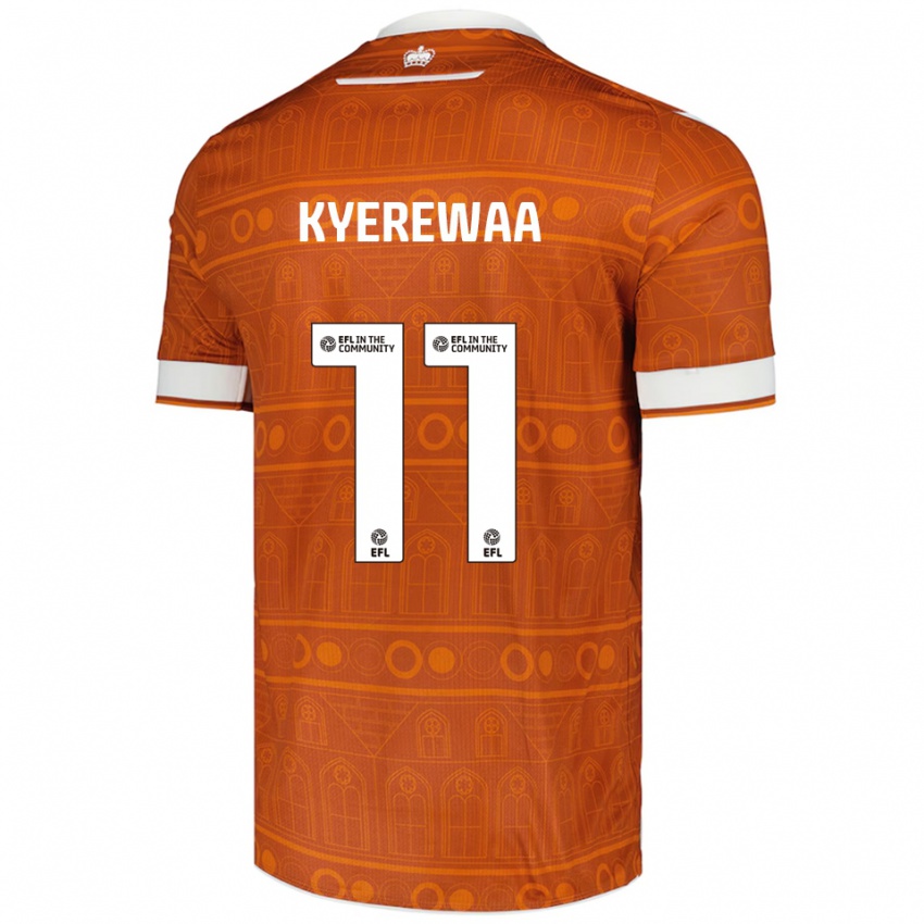 נשים Daniel Kyerewaa #11 כתום לבן הרחק ג'רזי 2025/26 חולצה קצרה