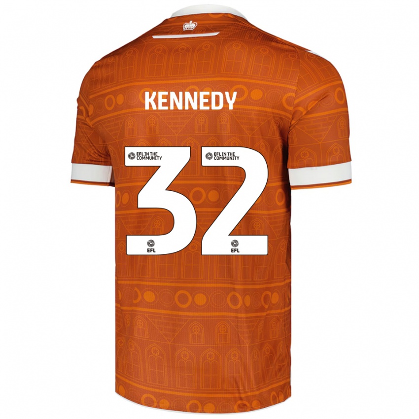 נשים Stevie Kennedy #32 כתום לבן הרחק ג'רזי 2025/26 חולצה קצרה