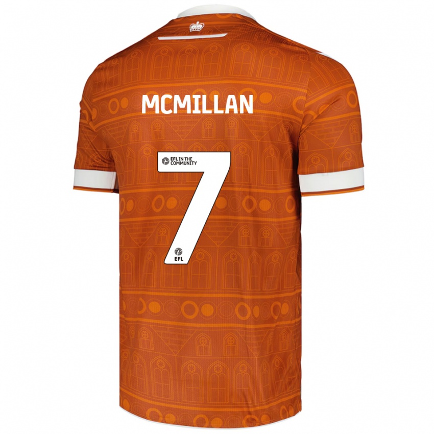 נשים Maddox Mcmillan #7 כתום לבן הרחק ג'רזי 2025/26 חולצה קצרה