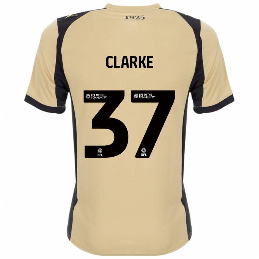 נשים James Clarke #37 זהב שחור הרחק ג'רזי 2025/26 חולצה קצרה