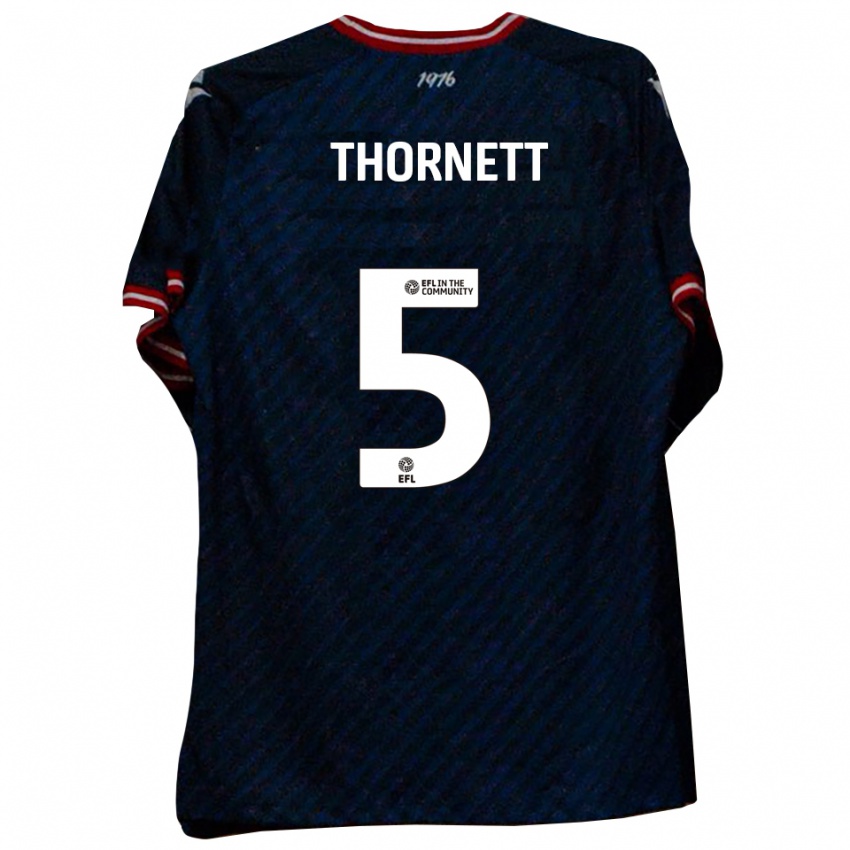 נשים Alfie Thornett #5 כחול נייבי אדום הרחק ג'רזי 2025/26 חולצה קצרה