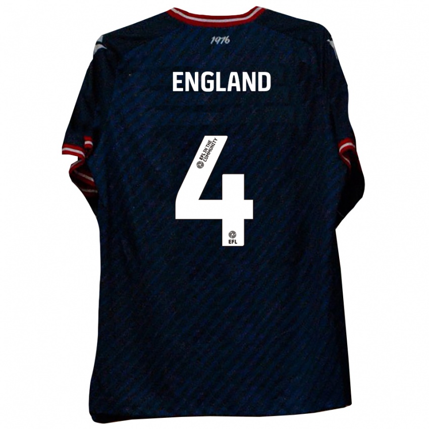 נשים Riley England #4 כחול נייבי אדום הרחק ג'רזי 2025/26 חולצה קצרה