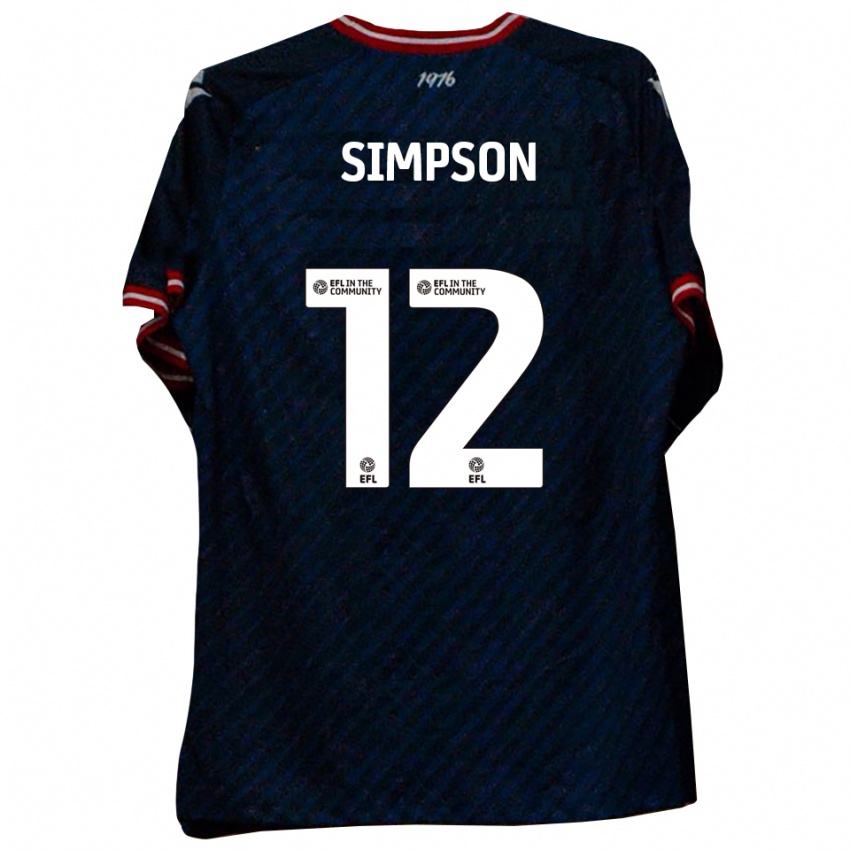 נשים טיריס סימפסון #12 כחול נייבי אדום הרחק ג'רזי 2025/26 חולצה קצרה