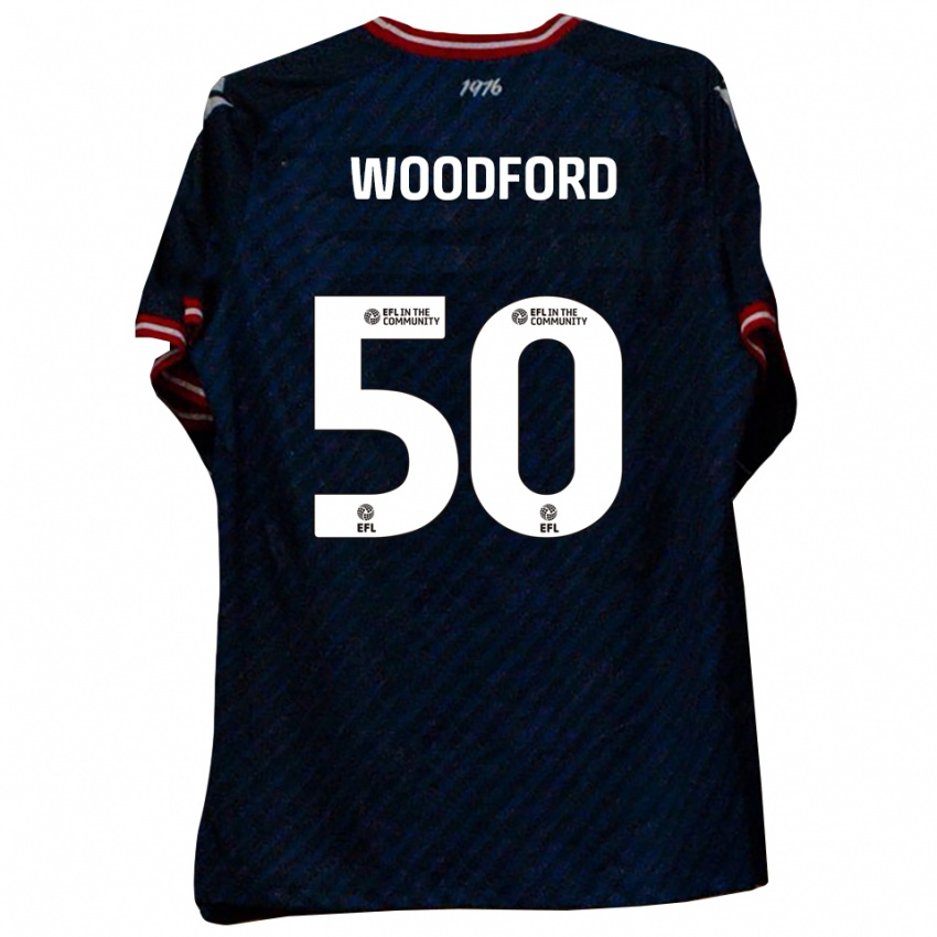 נשים מקס וודפורד #50 כחול נייבי אדום הרחק ג'רזי 2025/26 חולצה קצרה