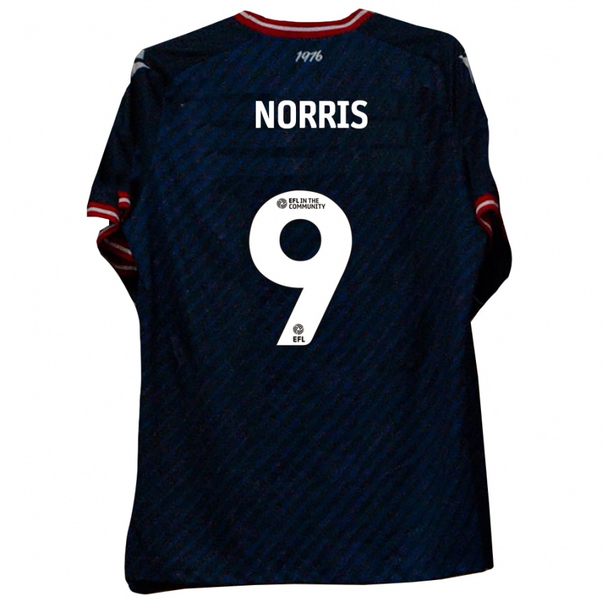 נשים Frank Norris #9 כחול נייבי אדום הרחק ג'רזי 2025/26 חולצה קצרה