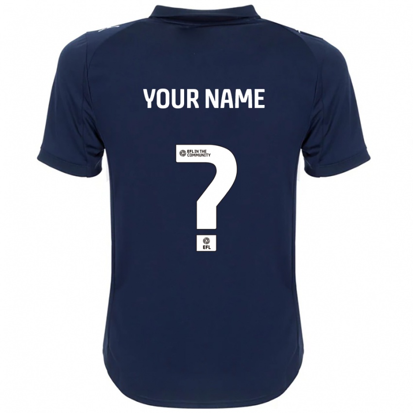 נשים השם שלך #0 כחול נייבי לבן הרחק ג'רזי 2025/26 חולצה קצרה