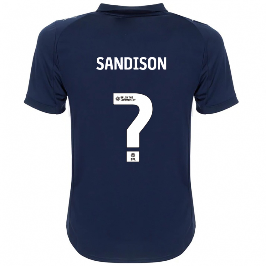 נשים Nathan Sandison #0 כחול נייבי לבן הרחק ג'רזי 2025/26 חולצה קצרה