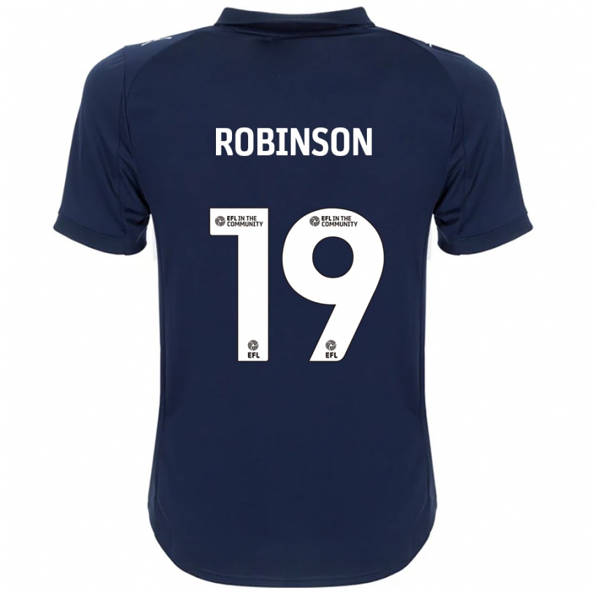 נשים Luke Robinson #19 כחול נייבי לבן הרחק ג'רזי 2025/26 חולצה קצרה