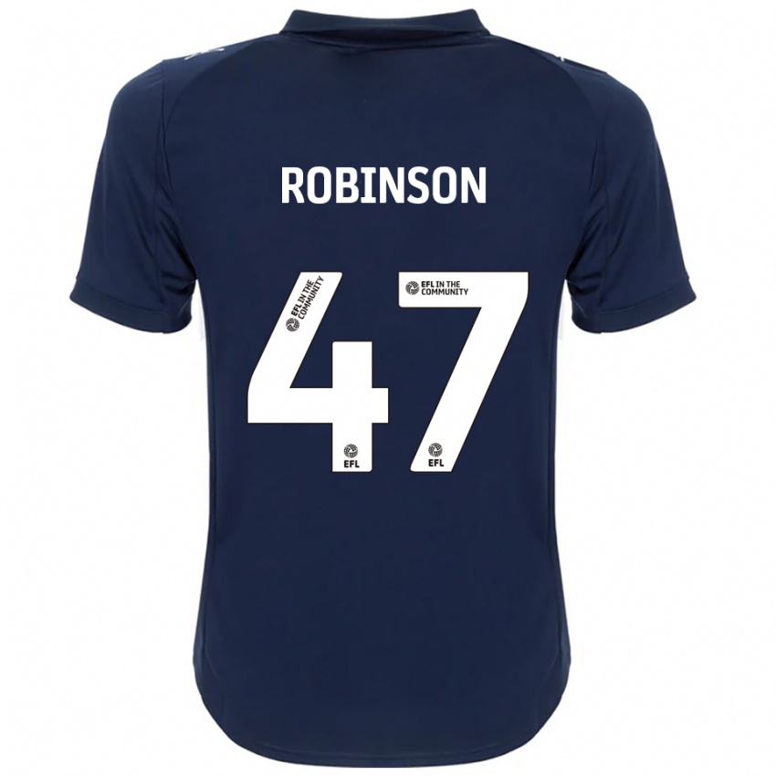 נשים Josh Robinson #47 כחול נייבי לבן הרחק ג'רזי 2025/26 חולצה קצרה