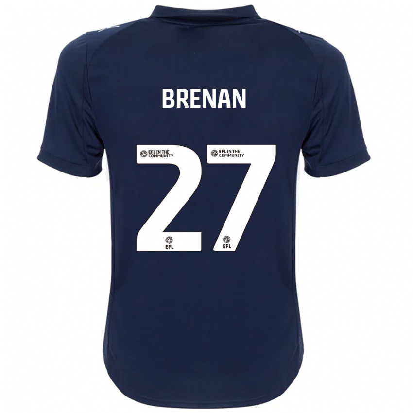 נשים Tobias Brenan #27 כחול נייבי לבן הרחק ג'רזי 2025/26 חולצה קצרה