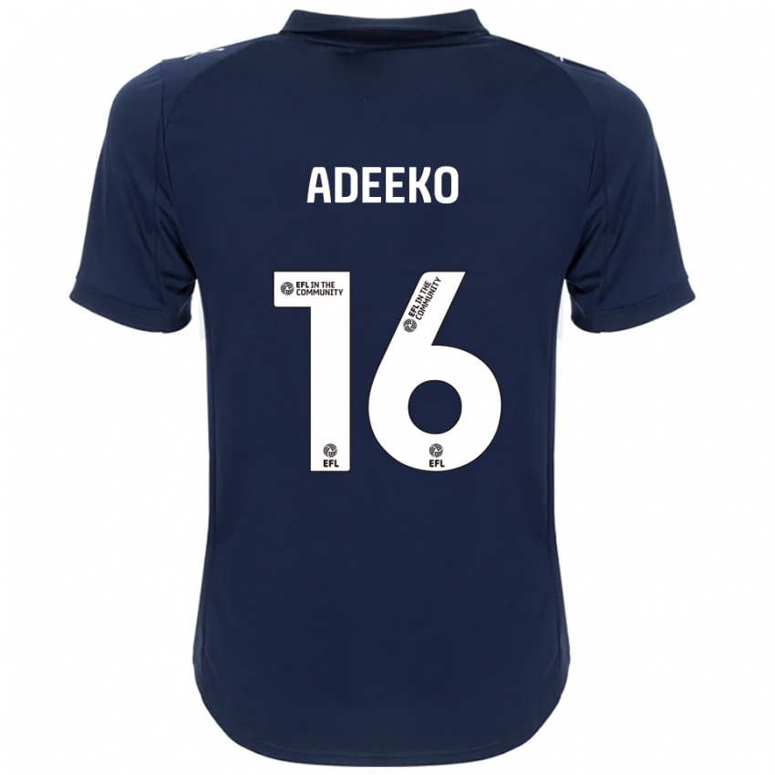 נשים הדלת צרה יותר #16 כחול נייבי לבן הרחק ג'רזי 2025/26 חולצה קצרה