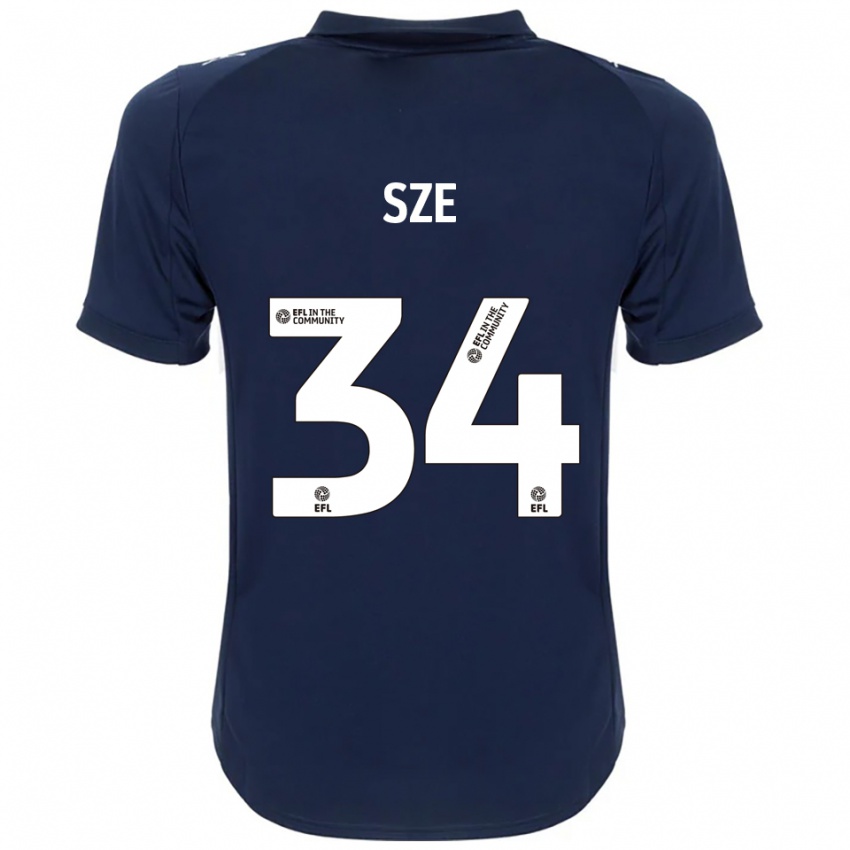 נשים כריס שה #34 כחול נייבי לבן הרחק ג'רזי 2025/26 חולצה קצרה