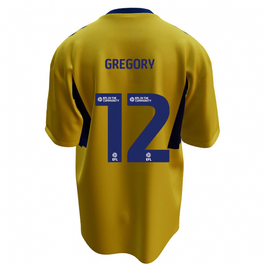 נשים Arthur Gregory #12 צהוב כחול הרחק ג'רזי 2025/26 חולצה קצרה