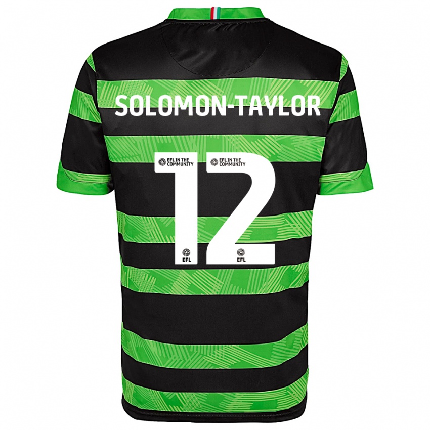 נשים Kau'inohea Solomon-Taylor #12 שחור ירוק הרחק ג'רזי 2025/26 חולצה קצרה