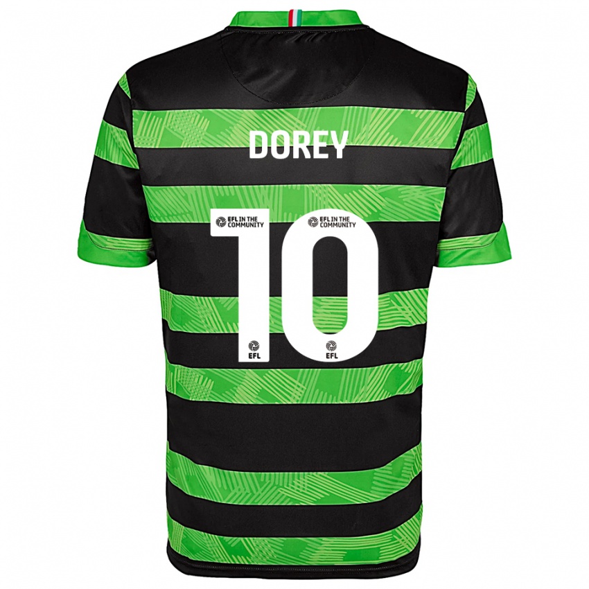 נשים Ellie Dorey #10 שחור ירוק הרחק ג'רזי 2025/26 חולצה קצרה