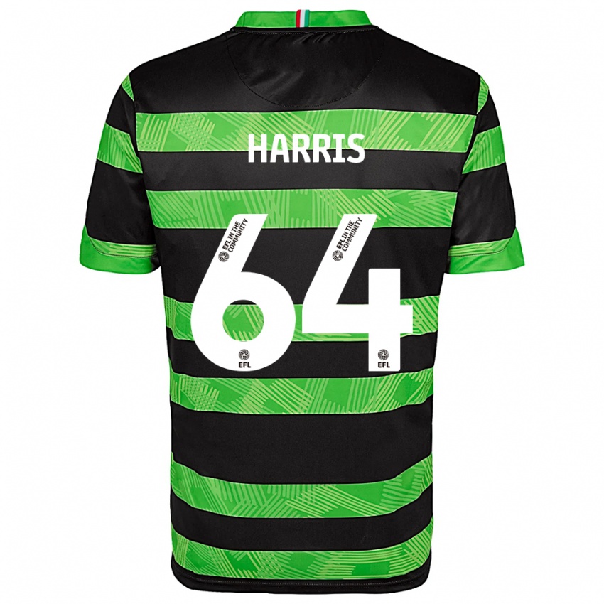 נשים Conor Harris #64 שחור ירוק הרחק ג'רזי 2025/26 חולצה קצרה