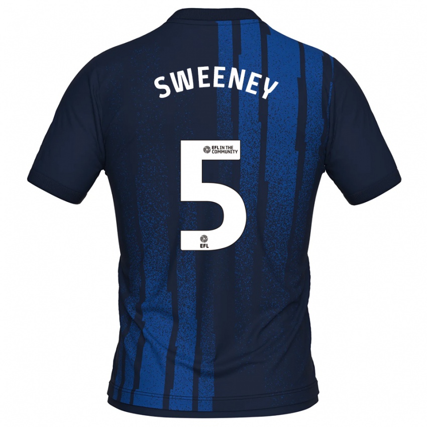 נשים Ryan Sweeney #5 כחול נייבי לבן הרחק ג'רזי 2025/26 חולצה קצרה