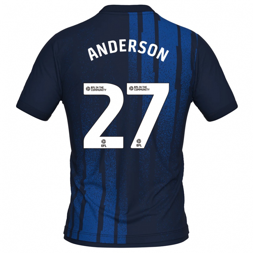 נשים Taylor Anderson #27 כחול נייבי לבן הרחק ג'רזי 2025/26 חולצה קצרה