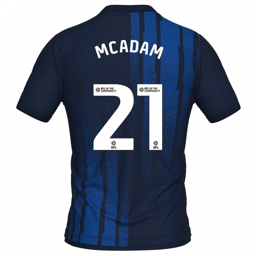 נשים קייל ג׳יימס מקאדם #21 כחול נייבי לבן הרחק ג'רזי 2025/26 חולצה קצרה