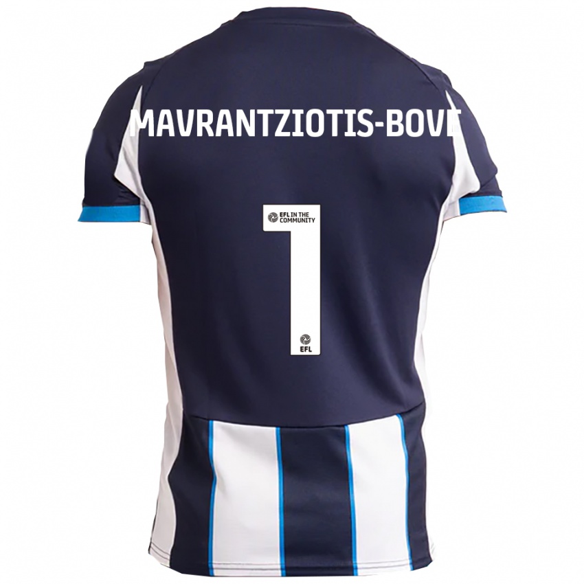 נשים Kane Mavrantziotis-Bove #1 לבן כחול נייבי הרחק ג'רזי 2025/26 חולצה קצרה