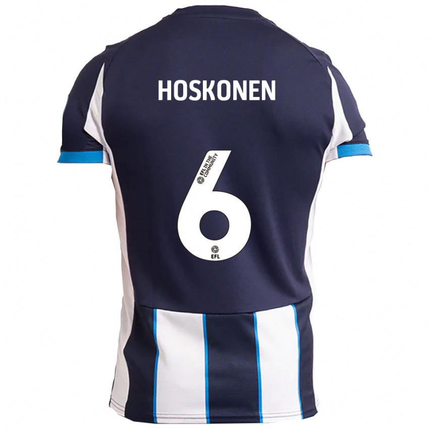 נשים Arttu Hoskonen #6 לבן כחול נייבי הרחק ג'רזי 2025/26 חולצה קצרה