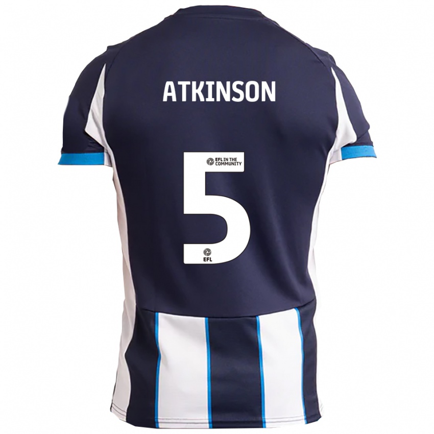 נשים Jack Atkinson #5 לבן כחול נייבי הרחק ג'רזי 2025/26 חולצה קצרה