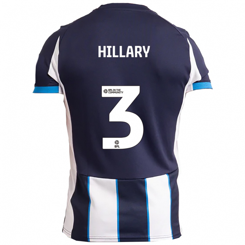 נשים ג׳ו הילרי #3 לבן כחול נייבי הרחק ג'רזי 2025/26 חולצה קצרה