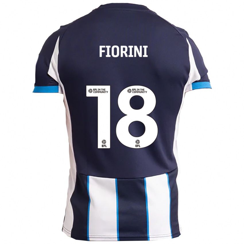 נשים לואיס פיוריני #18 לבן כחול נייבי הרחק ג'רזי 2025/26 חולצה קצרה