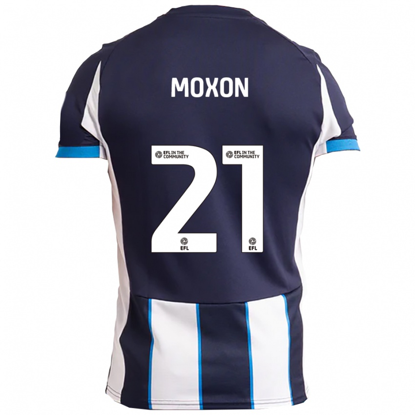 נשים אוון מוקסון #21 לבן כחול נייבי הרחק ג'רזי 2025/26 חולצה קצרה