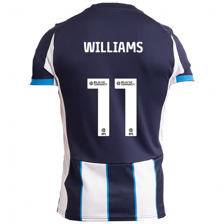 נשים Lee Williams #11 לבן כחול נייבי הרחק ג'רזי 2025/26 חולצה קצרה