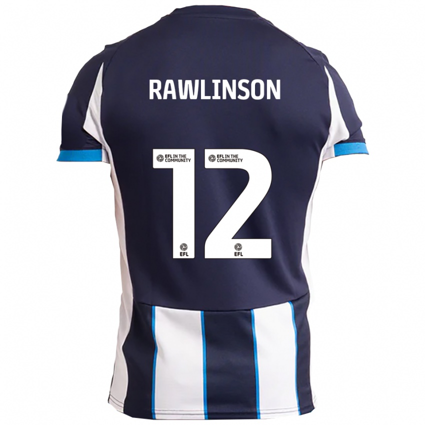 נשים Louie Rawlinson #12 לבן כחול נייבי הרחק ג'רזי 2025/26 חולצה קצרה