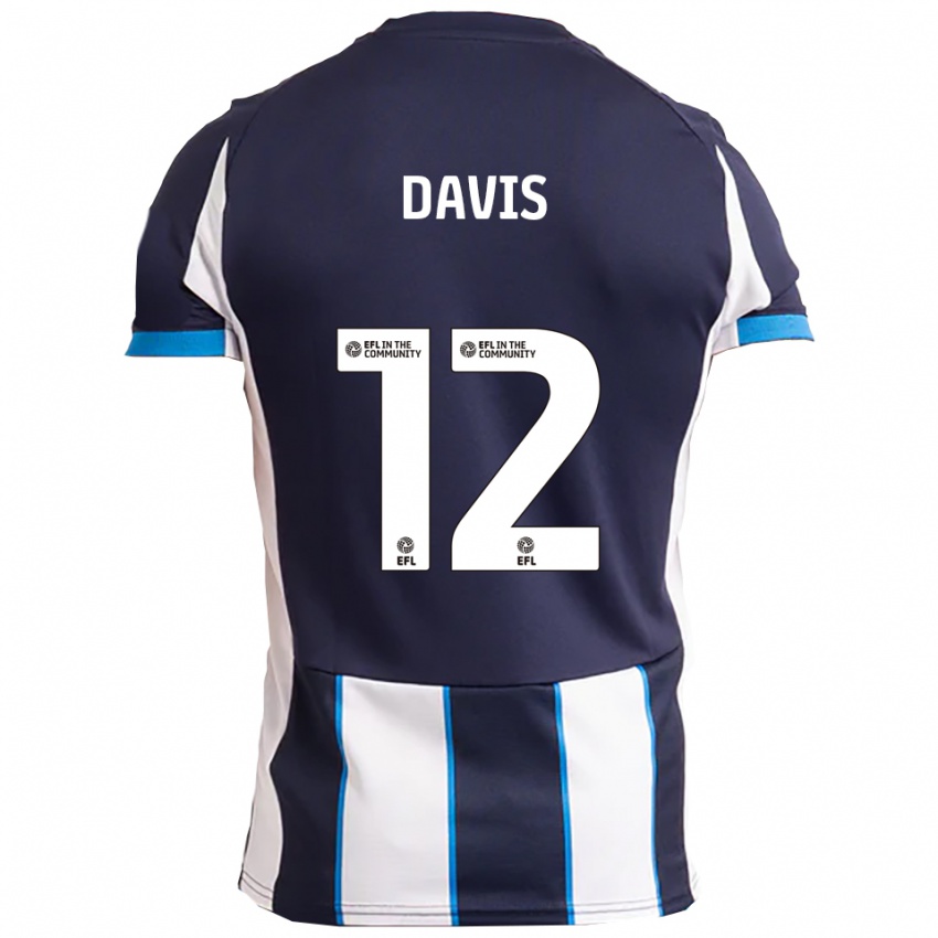 נשים Archie Davis #12 לבן כחול נייבי הרחק ג'רזי 2025/26 חולצה קצרה