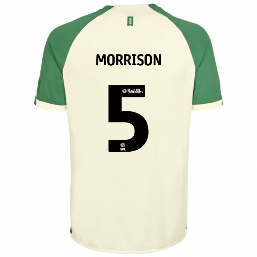 נשים מיכאל מוריסון #5 לבן שמנת ירוק הרחק ג'רזי 2025/26 חולצה קצרה