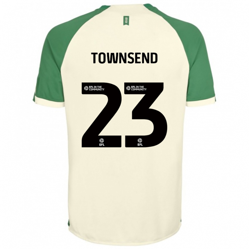 נשים Eleanor Townsend #23 לבן שמנת ירוק הרחק ג'רזי 2025/26 חולצה קצרה