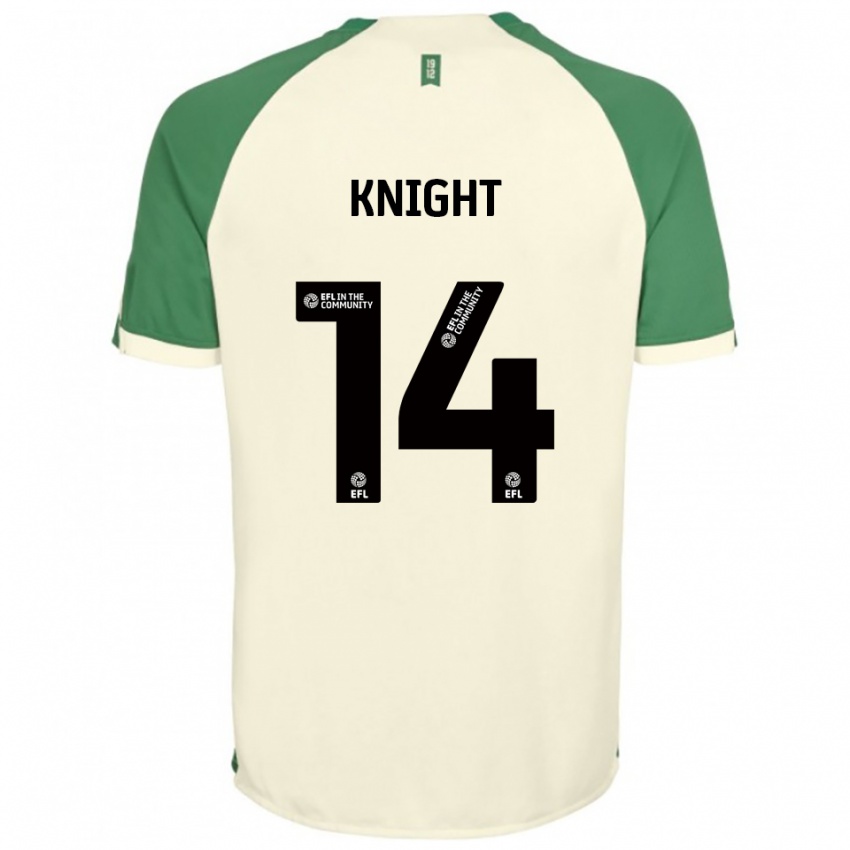 נשים בן נייט #14 לבן שמנת ירוק הרחק ג'רזי 2025/26 חולצה קצרה