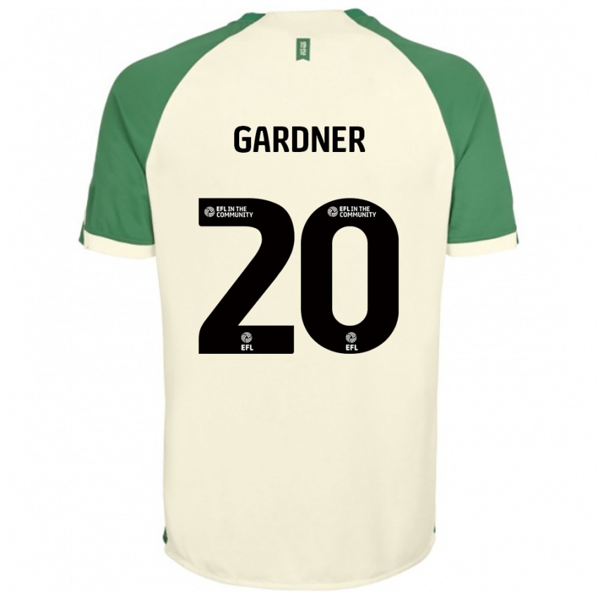נשים גארי גרדנר #20 לבן שמנת ירוק הרחק ג'רזי 2025/26 חולצה קצרה