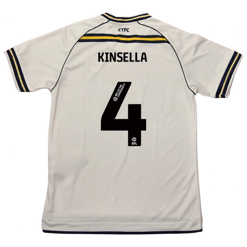 נשים ליאם קינסלה #4 לבן כחול נייבי הרחק ג'רזי 2025/26 חולצה קצרה