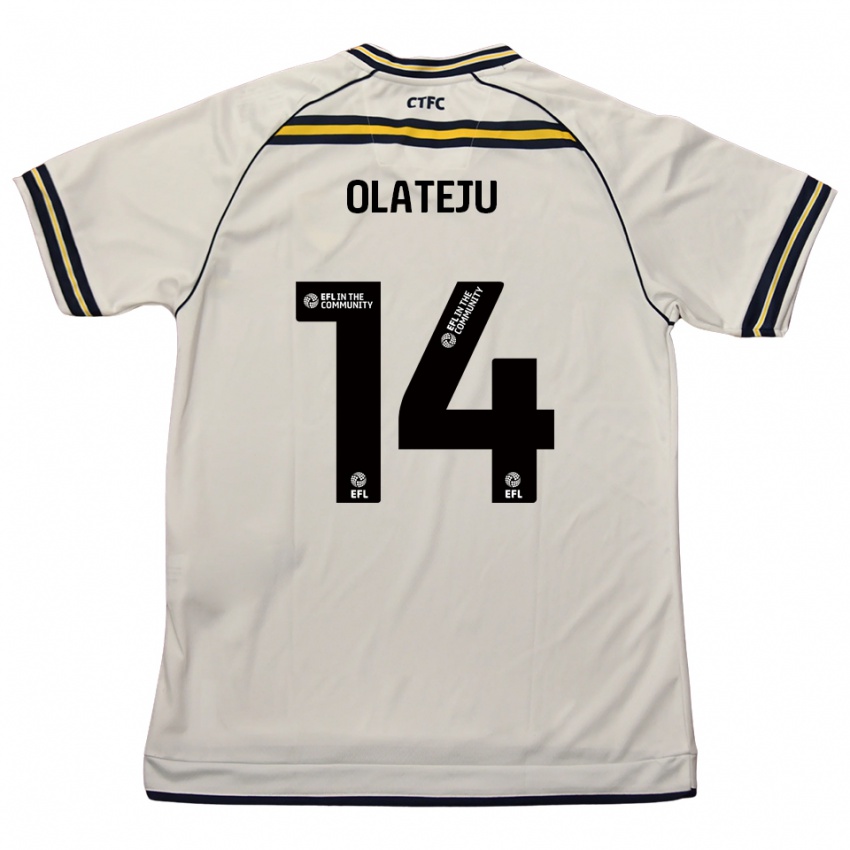נשים Ibrahim Olateju #14 לבן כחול נייבי הרחק ג'רזי 2025/26 חולצה קצרה