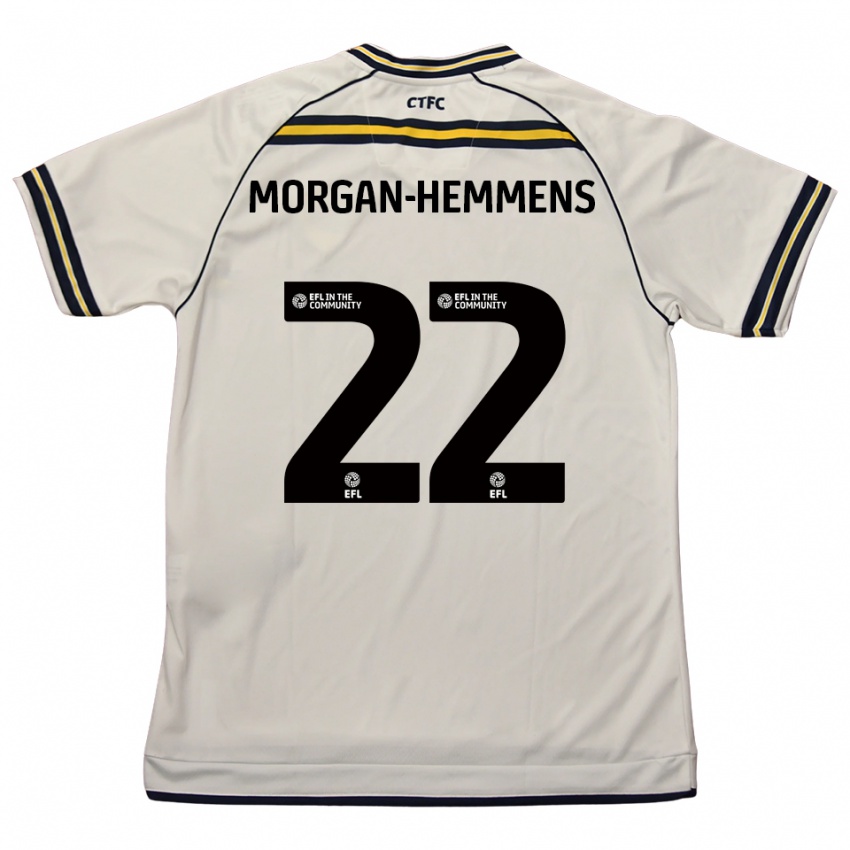 נשים קייטלין מורגן-המנס #22 לבן כחול נייבי הרחק ג'רזי 2025/26 חולצה קצרה