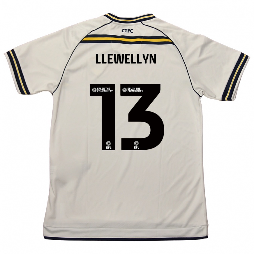 נשים Ffion Llewellyn #13 לבן כחול נייבי הרחק ג'רזי 2025/26 חולצה קצרה