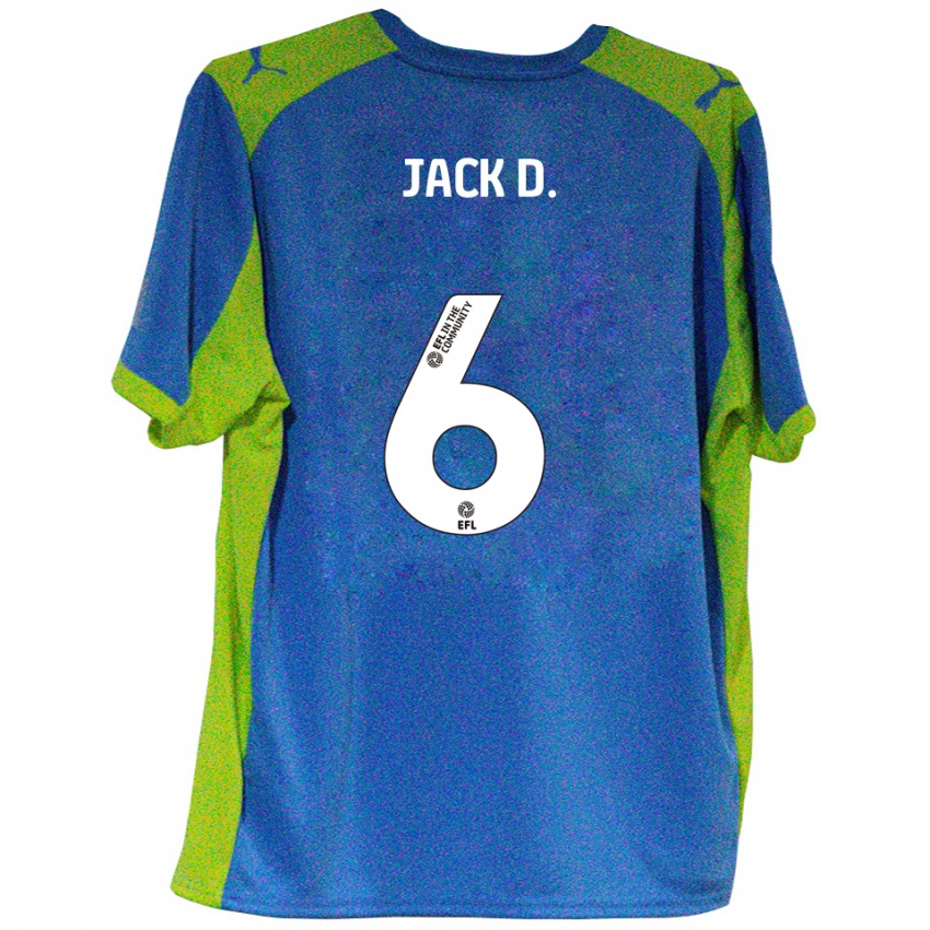 נשים ג׳ק דוהרטי #6 תכלת צהוב הרחק ג'רזי 2025/26 חולצה קצרה