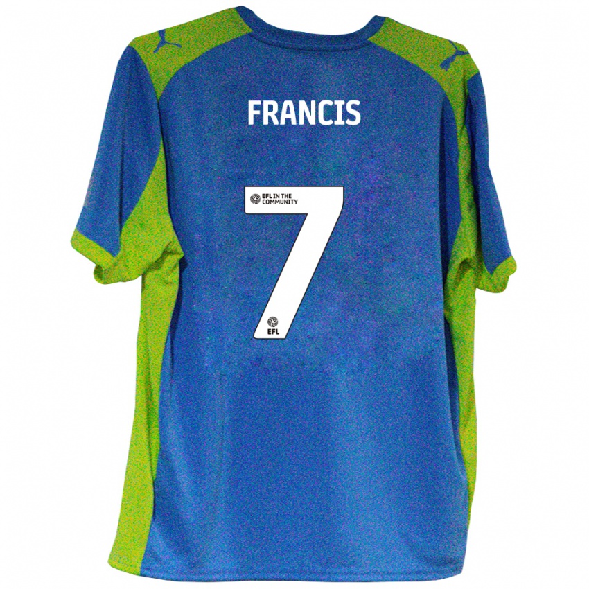 נשים דאנן לטאי פרנסיס #7 תכלת צהוב הרחק ג'רזי 2025/26 חולצה קצרה