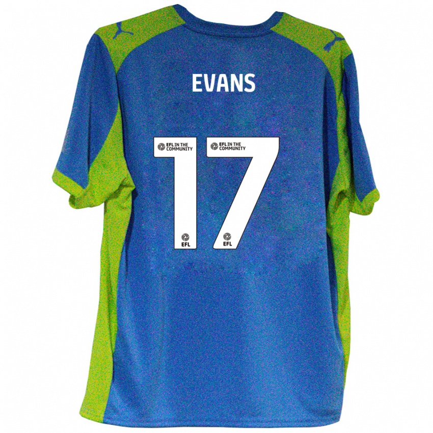 נשים צ'ד אוונס #17 תכלת צהוב הרחק ג'רזי 2025/26 חולצה קצרה