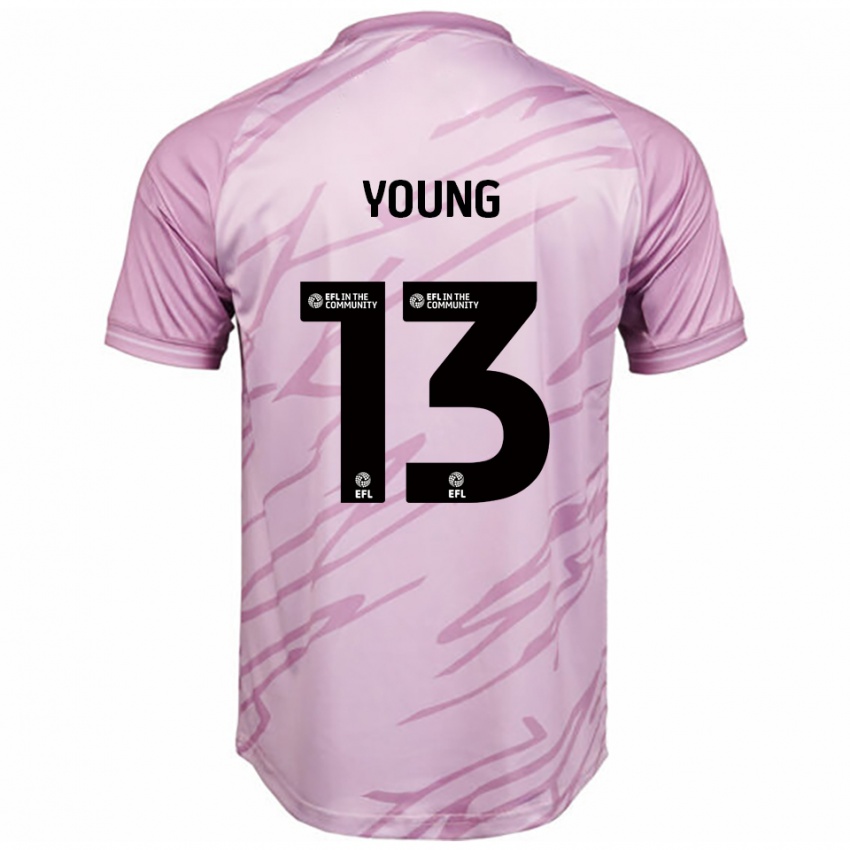 נשים ג'וזף יאנג #13 ורוד שחור הרחק ג'רזי 2025/26 חולצה קצרה