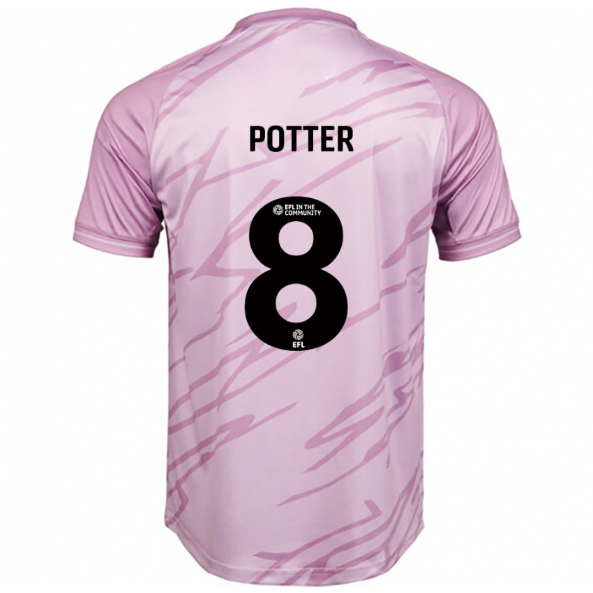 נשים Milly Potter #8 ורוד שחור הרחק ג'רזי 2025/26 חולצה קצרה